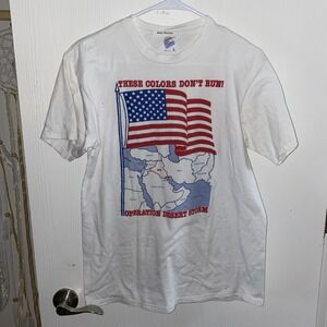 Vintage 90s Operation Desert Storm T-Shirt Mens Large These Colors Dont‎ Run